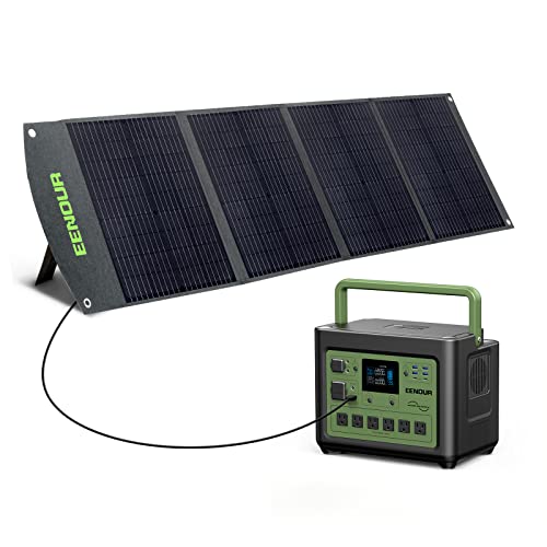 Amazon.co.jp: EENOUR ポータブル電源 P1500 ソーラーパネル120W 1枚 
