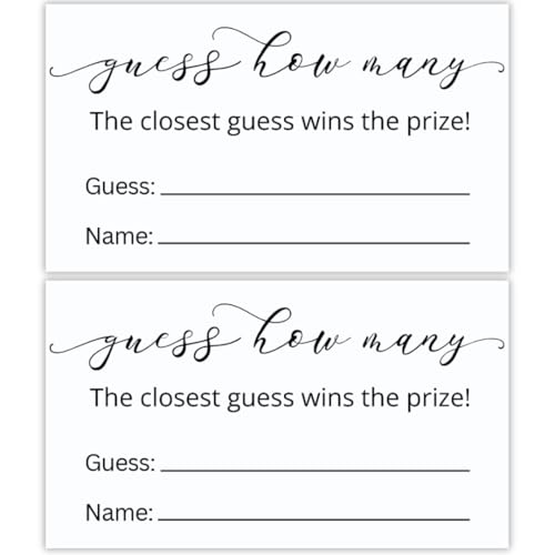 Guess How Many Cards | 50 pack 2 x 3.5