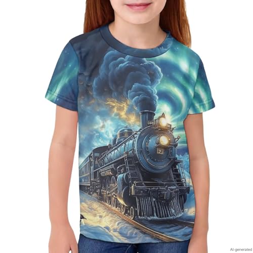 Image of WELLFLYHOM Kids Tshirts Girls Boys Short Sleeve Crewneck Tees Shirts Casual Sport Pullover Tops Size 3-16 Years
