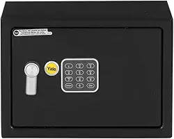 Yale 05571001-7, Cofre Eletrônico Yale Mini Black, Preto