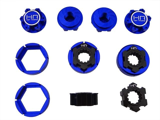 Racings 24mm hex Wheel Adapter Lock Set Over Size 25 mm Serrated Captured Wheel Nuts for X maxx|Parts & Accessories| -