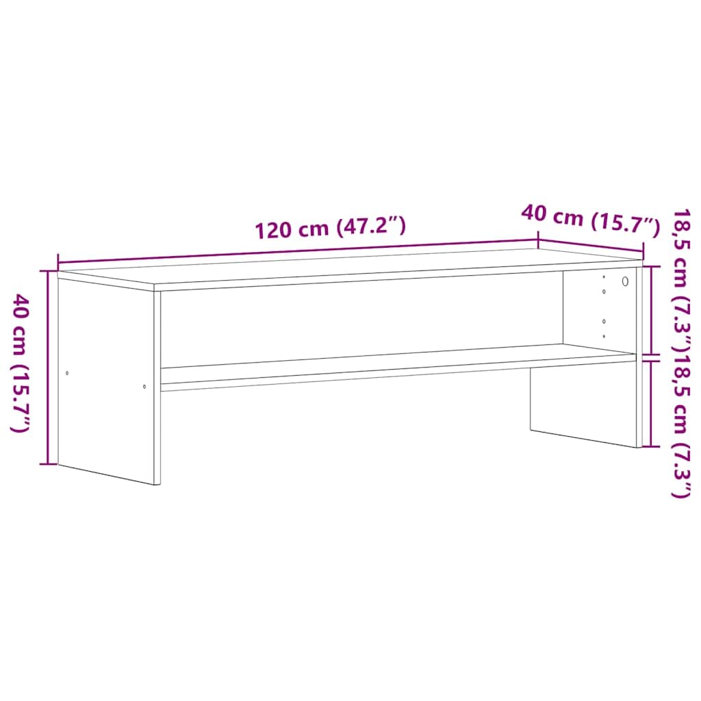 vidaXL Mueble de TV Madera de ingeniería Negro Roble 120x40x40cm