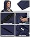 Hount Adjustable Waist Raincoats for Women Lightweight Waterproof Travel Rain Jackets Fashion Long Rain Coats Ultralight Easy to Carry(Navy Blue,X-Large)