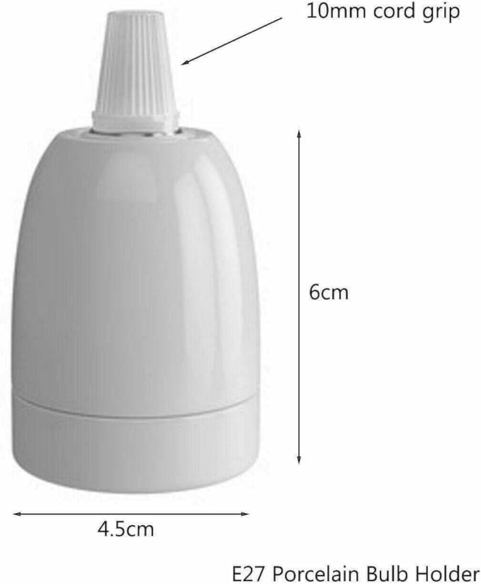 Soporte de cerámica LEDSone E27 sólido de porcelana blanca, lote de 4 piezas 3