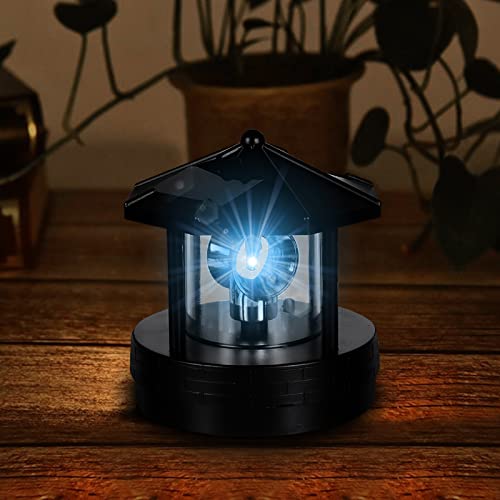 Bwwnby Solar Lighthouse, Led Solar Powered Lighthouse,360 Degree Rotating Lamp Beacons Waterproof Statue Rotating Lights For Garden Yard Outdoor Decor #TOP1