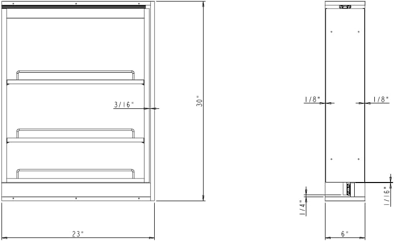 Miniatura 6 de Dowell 4005 0330B - Base de relleno extraíble de 3 pulgadas con estantes ajustables