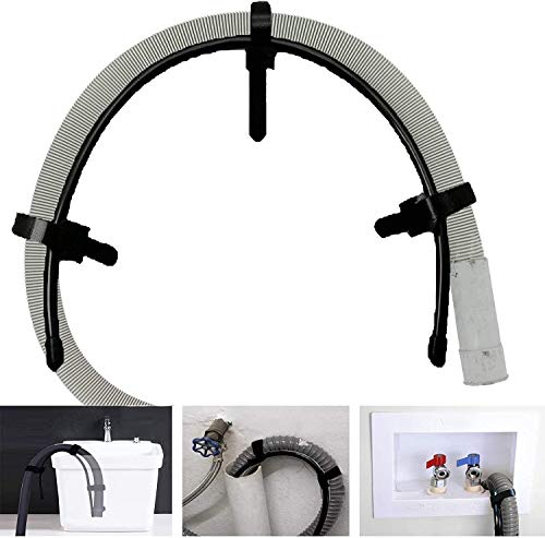 Supporto universale flessibile per tubo di scarico della lavatrice, per mantenere l'estremità del tubo nell'area di drenaggio, senza tubo