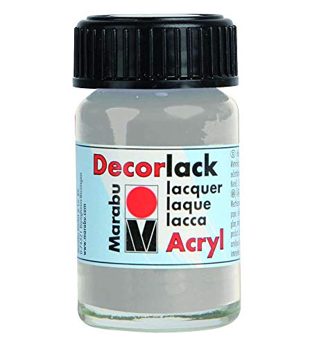Marabu Acryllack Decorlack, metallic-silber, 15 ml,im Glas VE = 1