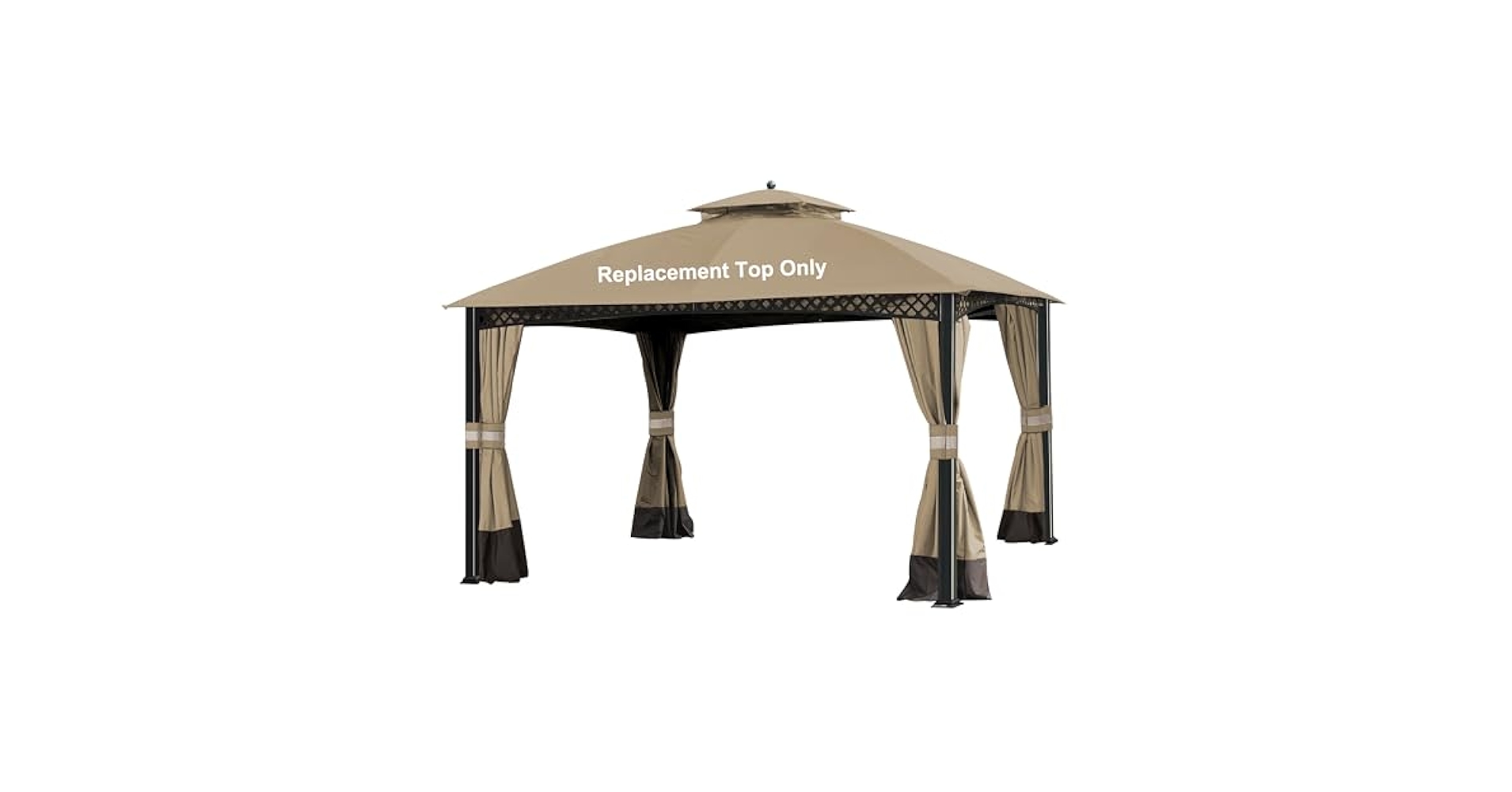 JW ✩.*˚ SUNJOY Khaki+Dark Brown Replacement Canopy For Windsor