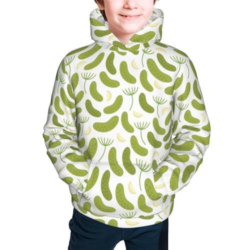 Pickled Cucumbers Kids Pullover Hoodies Boys Sweatshirts Girls Athletic Clothes with Pocket2