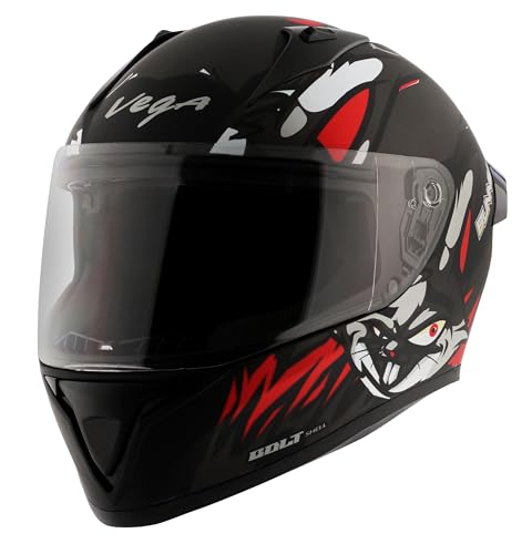 Image of Vega Bolt Bunny Dull Black Red Helmet-L