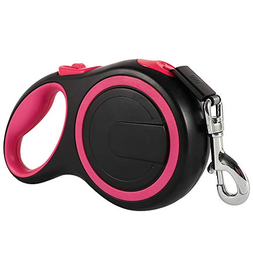8M Laisse Chien Enrouleur Chaine Freinage et Verrouillage à Un Bouton sans Enchevêtrement Laisse Rétractable Parfait pour Petit Moyen Chien Jusqu'à 50Kg Cover