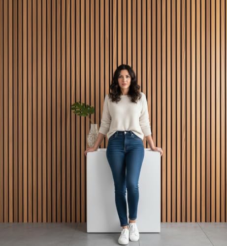Image of Peel and Stick Wood Grating Stripe Wallpaper Self Adhesive Faux Wood Contact Paper PVC Vinyl Waterproof Removable Wall Paper for Home Decor (45x300cm, Wood G)