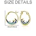 Ocean Wave Hoop Earrings Gold Beach Hoop Earrings Beach Jewelry Gifts for Women Blue Wave Jewelry Christmas Birthday Gifts for Women Nature Lovers