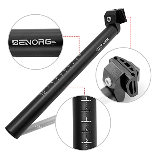 CADUFUELLY 30.4MM Bicycle Seat Post Bike Seat Post with Adjustable Clamp