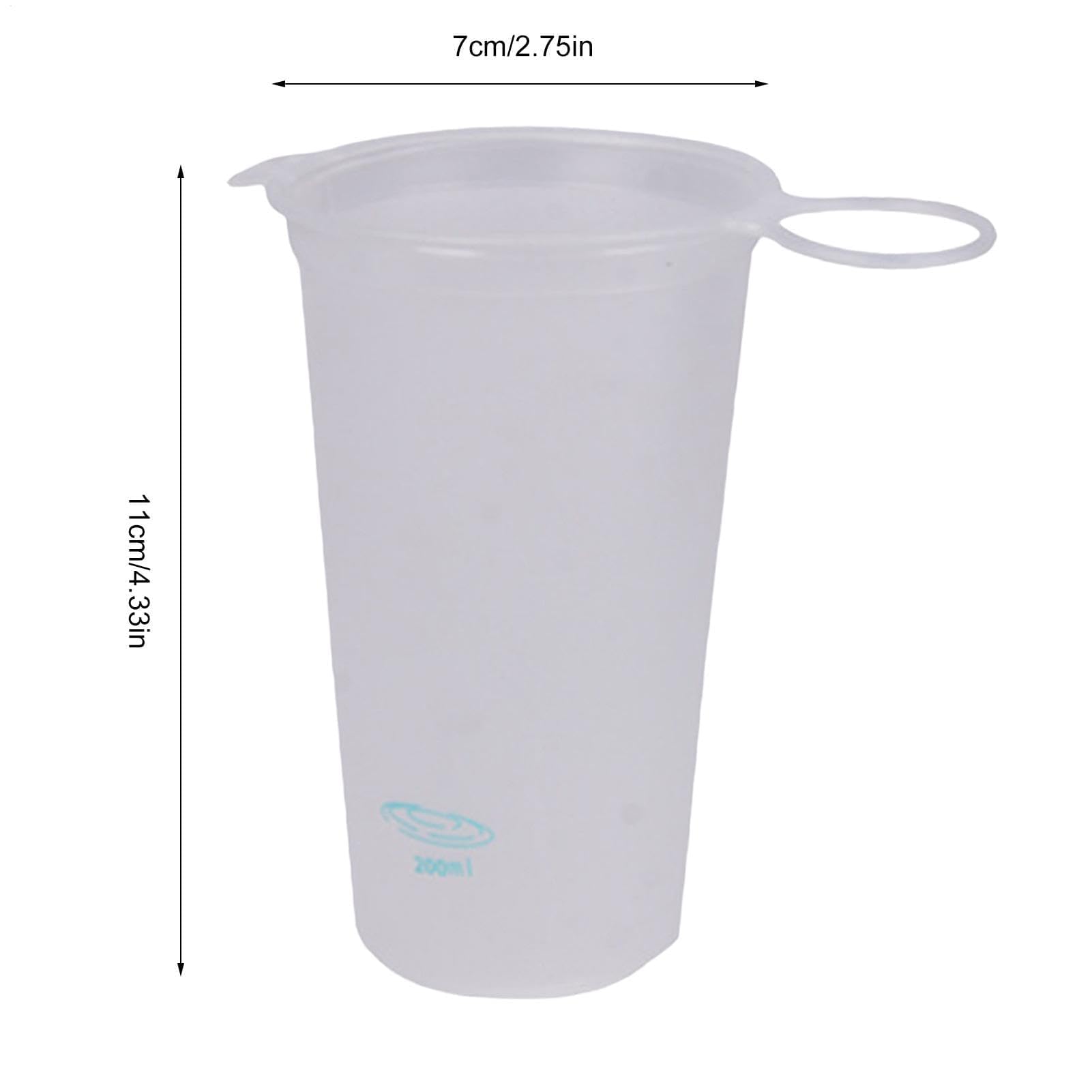 Wasserflaschen, Faltbare Wasserflasche – 200 ml wiederverwendbarer Sport-Trinkbecher for schnellen Befüllen | Kompakter Outdoor-Trinkbecher for Laufen und Wandern