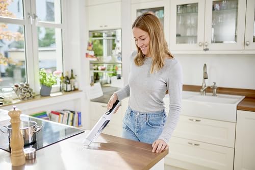 SEVERIN Aspirateur à main sans sac avec set accessoires, Aspirateur sans fil rechargeable, Aspirateur de table ou pour la voiture, Design compact, Autonomie jusqu'à 30 min, HV 7140