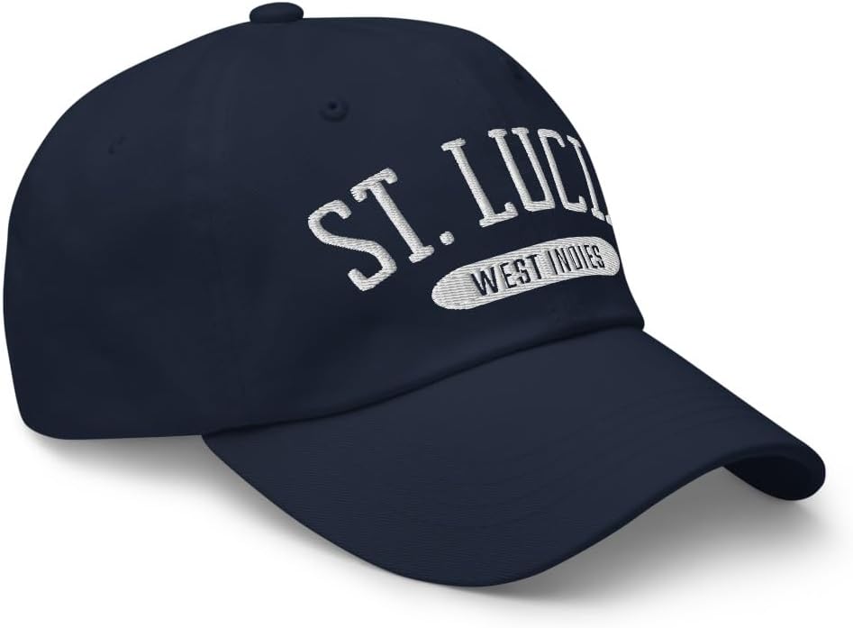 St Lucia Embroidered Hat Classic Style St Lucia West Indies Caribbean Baseball hat