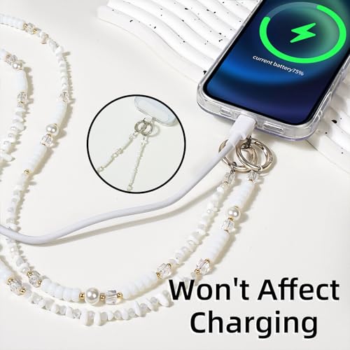 Cordon téléphone portable blanc inewateri idéal pour sac à main - 3