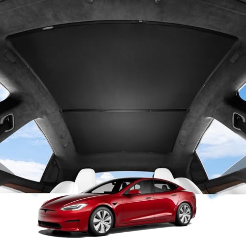 BASENOR 2026-2022 Tesla Model S Sunshade Roof [No Gap] Glass ...