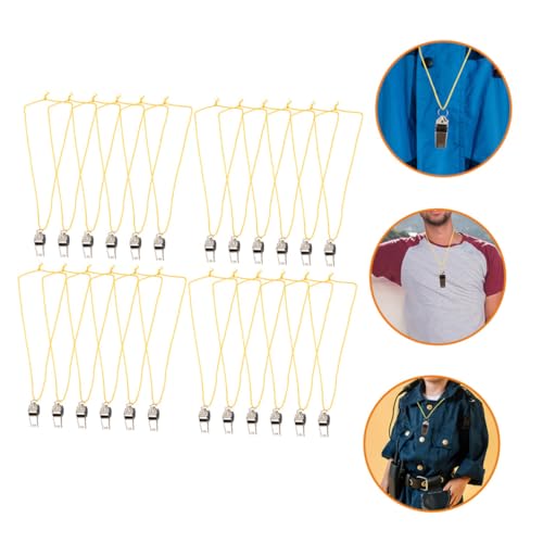 Silbatos deportivos de metal resistente 24 pcs acero inoxidable miniatura 7
