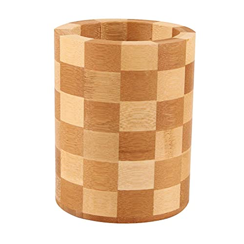 箸立て カトラリースタンド 木製 水抜き穴付き 和風 お箸・スプーン・フォーク収納 ペーパーナプキンホルダー テーブルスタンド (B)