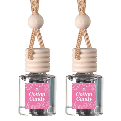 Image of CANDECraftCo Car Air Hanging Fragrance Oil, Car Auto Freshener for Essential Oils, Scents Fragrance Aromatherapy Automobile Diffuser, Long Lasting (Cotton Candy)