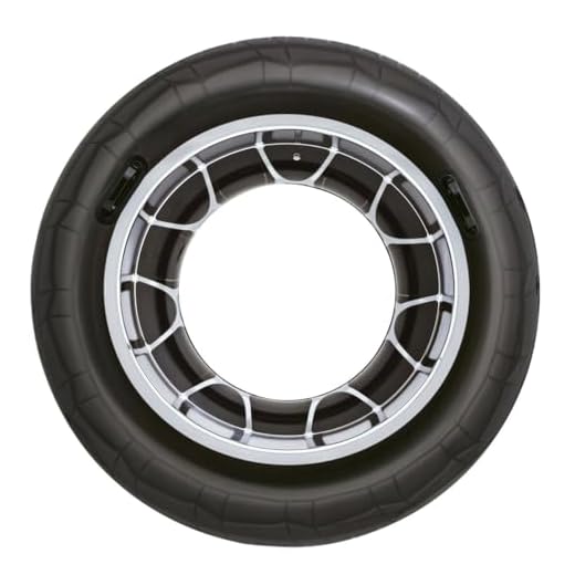 BESTWAY 36102 - Flotador Hinchable Infantil Diseño de Rueda 119 cm para Mayores de 12 Años Vinilo Resistente Blanco y Negro con Asas Agarraderas y Válvula de Seguridad