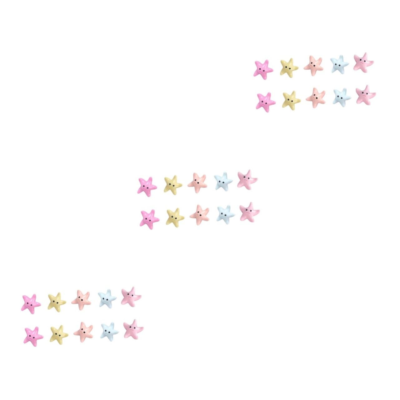 Imanes de refrigerador de estrella de mar coloridos en resina de alta resistencia set de 30