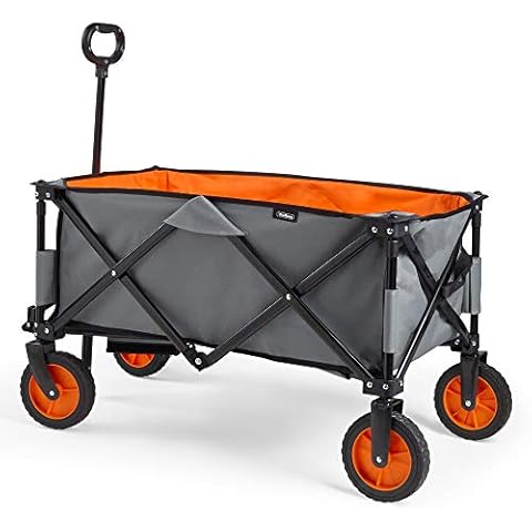 VonHaus Collapsible Garden Cart with Steel Frame Cover