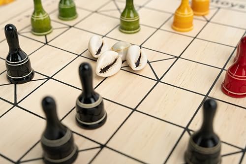 Image of Ashta Chamma Board Game | Chowka Bara,Katta Mane,Taayam,Kaangi Chaala,Kaana Dua,Traditional Indian Ludo | Travel-Friendly Game | Engaging Fun for Kids & Adults