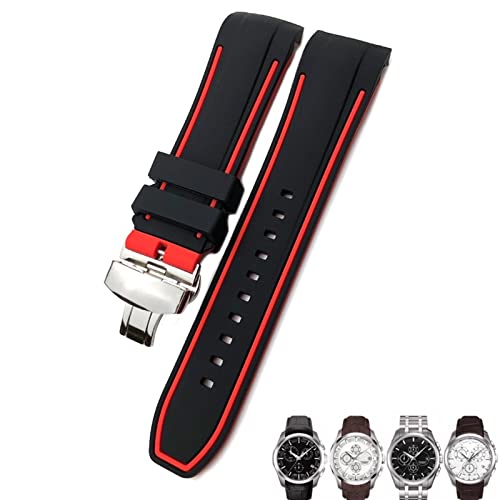 [BKUANE] 23mm 24mm o[ VR EHb` Xgbv eB\ T035 T035627 o^tC obN p ubN u[ J[uGh EHb`oh(Black red,24mm rose clasp)