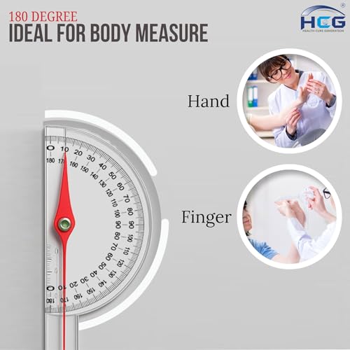 Image of Goniometer Set of 3 | Transparent Plastic Protractor 6 inch, 8 inch, 12 inch | 180 Joint Angle Measurement Tool for Physiotherapy, Ortho, Physical Therapy, Rehabilitation Use