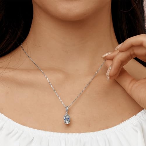Image of GNOCE Skull Pendant Charm Silver Dangle Charms Bead fit Bracelet /Necklace Jewelry Gift for Women Men