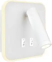 Arandela Parede Cabeceira Led Direcionável Interruptor Branco Bet51