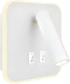Arandela Parede Cabeceira Led Direcionável Interruptor Branco Bet51