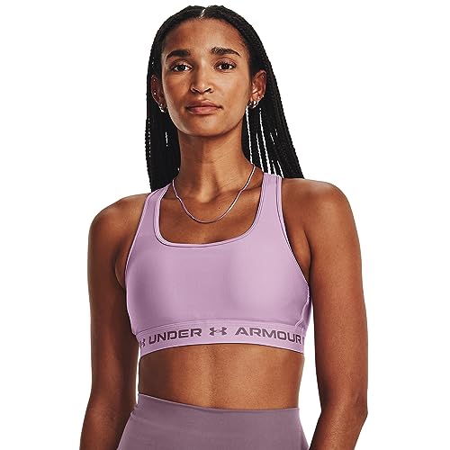 Brassière Under Armour Crossback Mid Impact rose orchidée vêtement sport femme