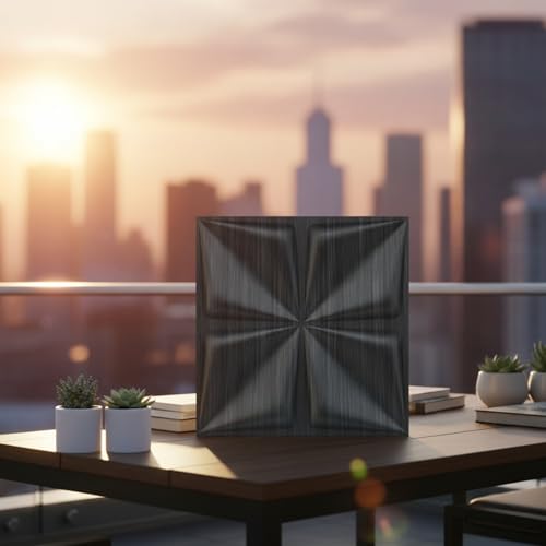 Image of Kayra Decor 3D PVC Wall Panel Bloom Design, Grey Pine Wood Color 19.7 inch x 19.7 inch (Pack of 18) - Covers 48.51 Sq. Ft.
