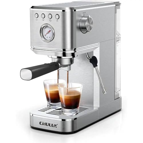 Image of Fastlink‚Powerful 20-Bar Semi-Automatic Espresso Machine: Brew Cafe-Quality Coffee at Home with Milk Frother & Removable Tank