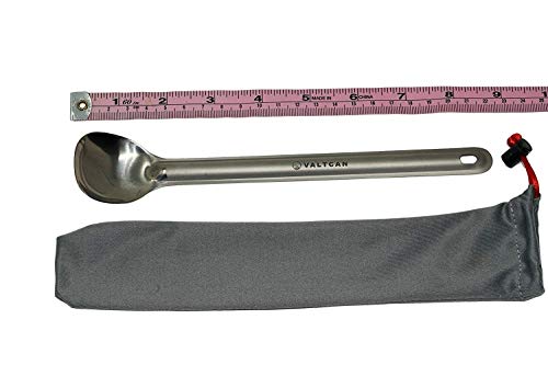 Valtcan Titanium Spoon Long Handle Polished End - Thumbnail 7