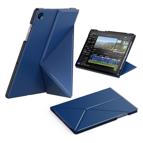 Image of MOCA Case for Samsung Galaxy Tab A9+ /A9 11 Inch 2023 (SM-X210 /X215 /X216), Foldable Stand Cover with Auto Wake Sleep, Slim Lightweight Protective Case (Ocean Blue)