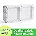 LEOBOX Takeout Container Mineral Filled PP Plastic - 8 Inch 34oz 55 Pack | Shrink Wrap BPA Free To Go Boxes | Reusable Dishwasher Microwave Freezer Safe for Food Delivery | White Disposable Containers