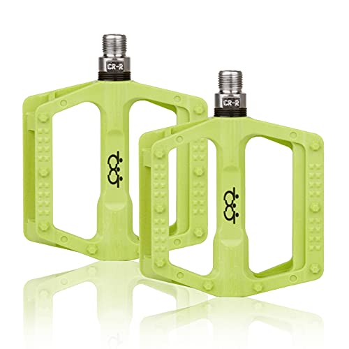 SPFASZEIV Bicycle Bike Pedals, Aluminium Cycling Bike Pedals with Sealed Bearing Flat Pedals for Road/Mountain/MTB/BMX Bike with Anti-slip Cycling Bike Pedal for 9/16 inch