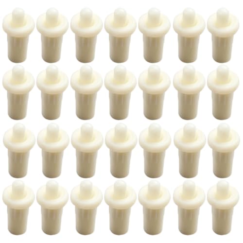 GAROZATION Pasadores de Reparación Fácil Instalación y Aplicación Amplia 100 Piezas para Puertas de Armario de Plástico Blanco para Muebles y Persianas