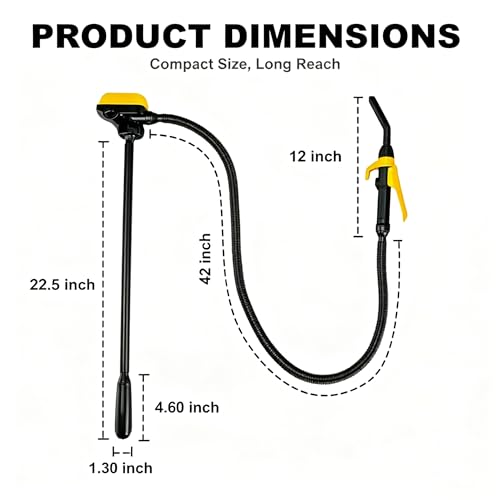 Cordless Fuel Transfer Pump Compatible with DeWalt 20V Milwaukee 18V Battery,3.2 GPM Flow,Portable Electric Pump Compatible with Low- Voltage Protection Function Ideal for Diesel, Gasoline by VONEU - Image 7