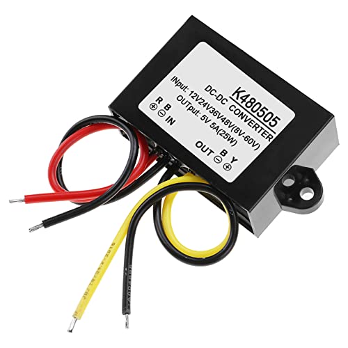 Módulo de Paso hacia Abajo del Convertidor DC-DC, 12V/24V/36V/48V a 5V 5A, Protección contra Sobretensión, Impermeable, para la Pantalla LED del Automóvil