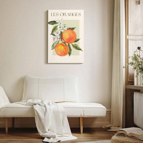 Toile Oranges 60x80 cm : tableau encadré design pour décoration salon - 3
