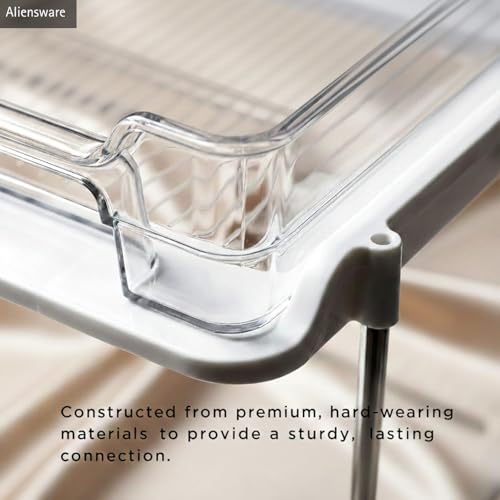 Image of Aliensware 3 Tier Cosmetics Drawer Organizer, Vanity Countertop Storage Container, Sink Organiser, Bathroom Medicine Cabinets, Plastic Drawers for Lipsticks, Nail Polishes,Dressing Table,Perfume-Clear
