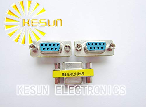 Davitu Electrical Equipments Supplies - 20pcs/lot DB9 DB 9P 9Pin Female / Female MINI GENDER CHANGER Serial D-Sub Connector