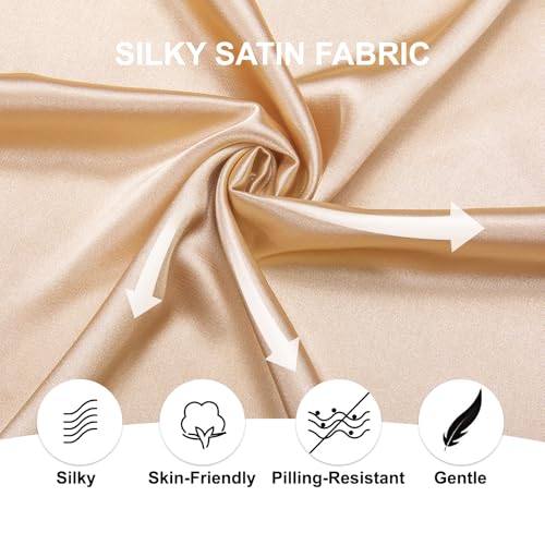 Image of Hi-Tie Men's Silk Satin Dress Shirts Long Sleeve Shiny Casual Button Up Shirts Luxury Party Disco Prom Wedding Shirt